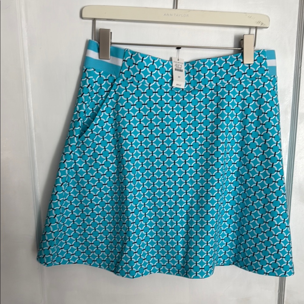 Talbot’s Turquoise Geometric Mini Skirt